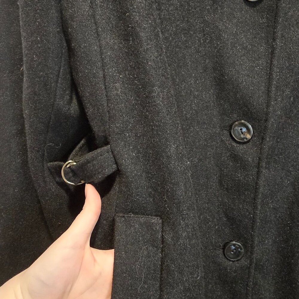 Vintage Pritti A Division Of Kirsten Wool Coat, Size XL, Black - Picture 4 of 9